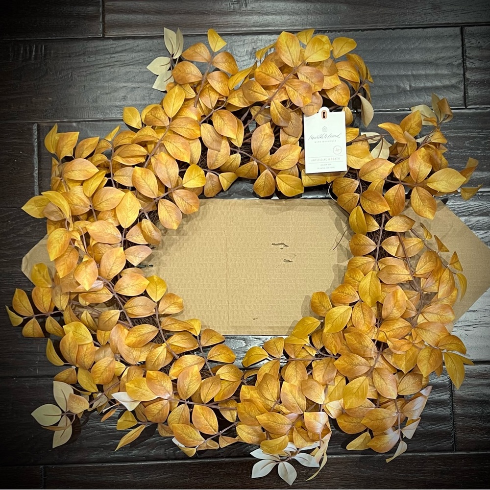 HEARTH & HAND WITH MAGNOLIA Artificial Fall Wreath- 26in